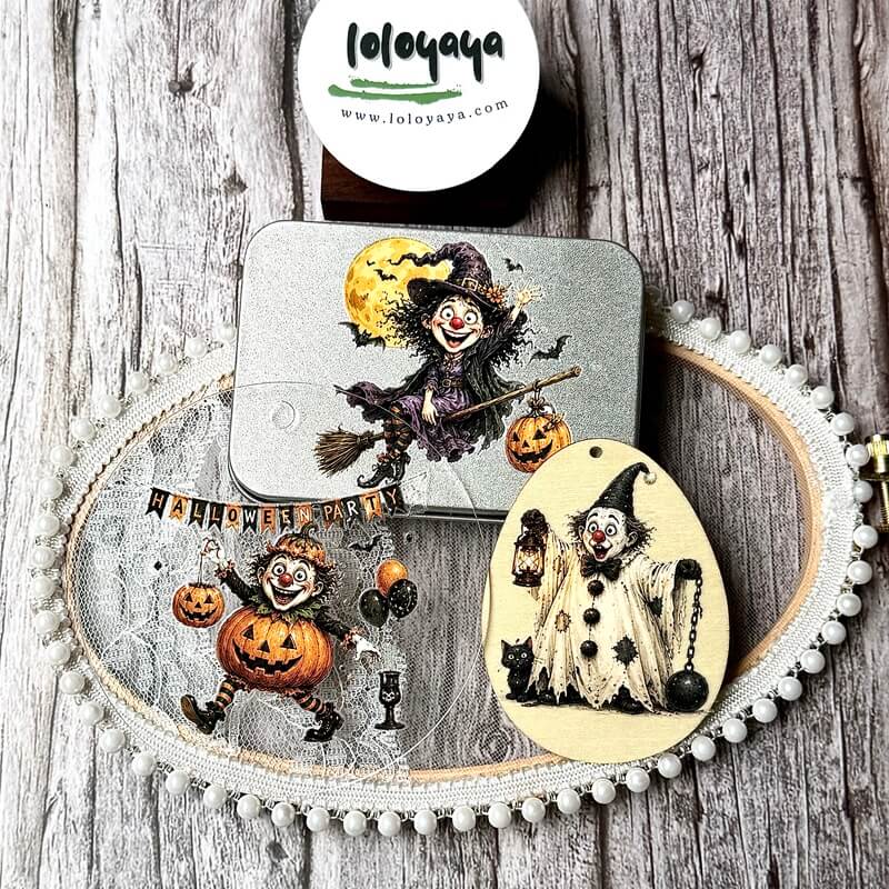 Dark humor Halloween transfer stickers