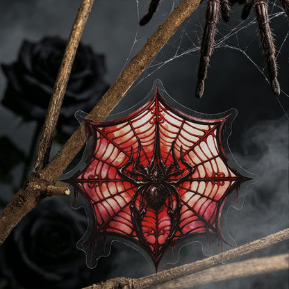 RedspiderandwebPETsticker