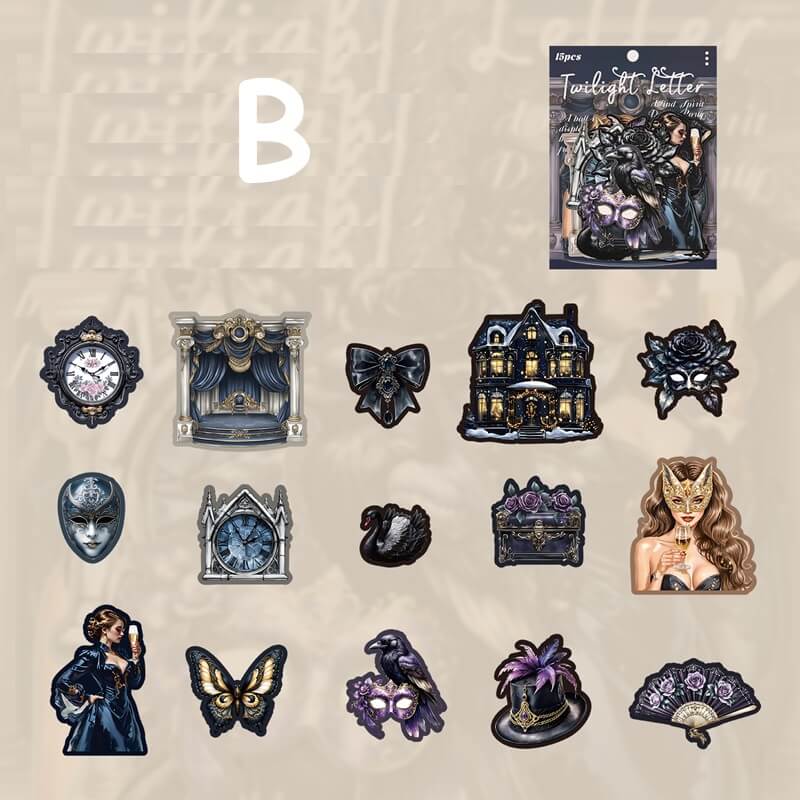 RetroCharacterLifestyleTheme-HardCardStickers-Scrapbook-B