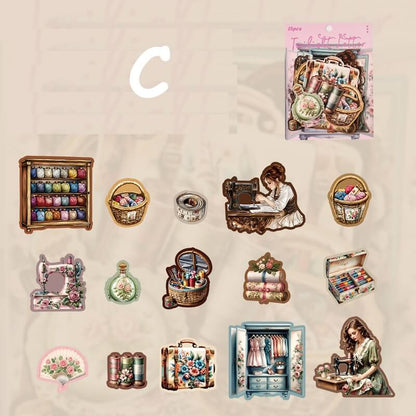 RetroCharacterLifestyleTheme-HardCardStickers-Scrapbook-C