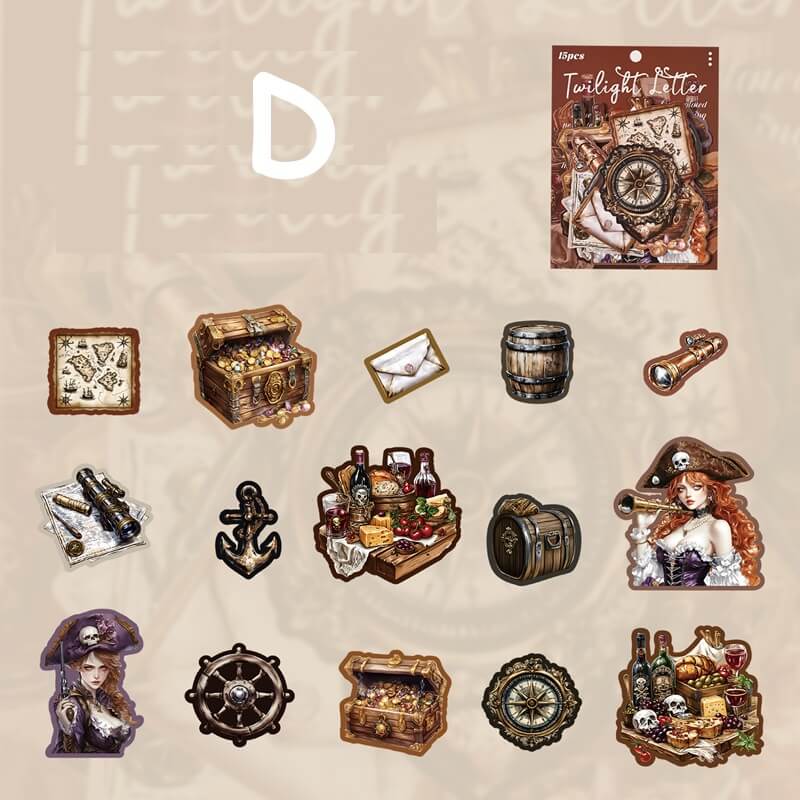 RetroCharacterLifestyleTheme-HardCardStickers-Scrapbook-D