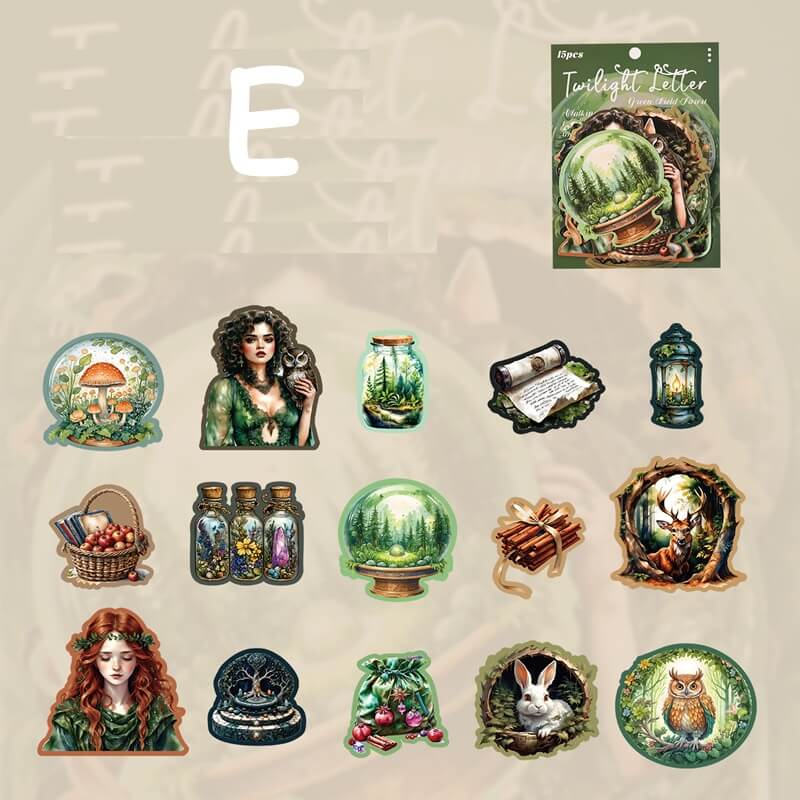 RetroCharacterLifestyleTheme-HardCardStickers-Scrapbook-E