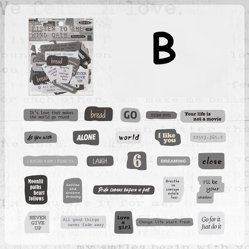 RetroEnglishWord-Sticker-Scrapbook-B