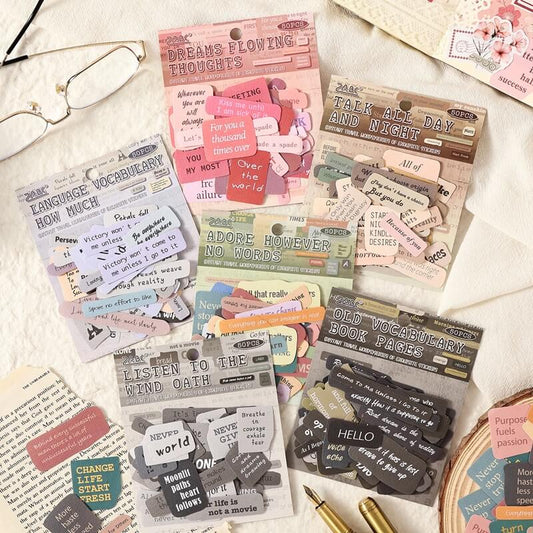 RetroEnglishWord-Sticker-Scrapbook