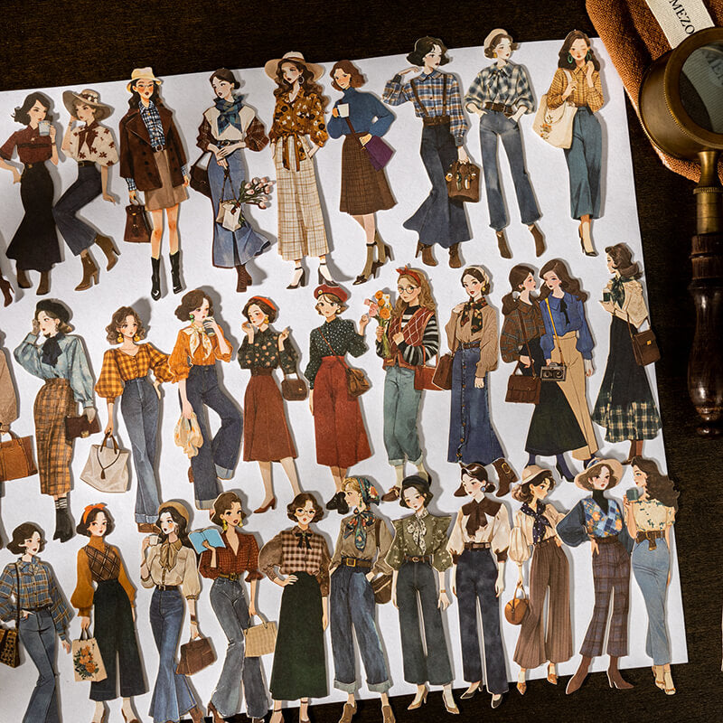 RetroModernGirl-HardCardSticker-Scrapbook-1