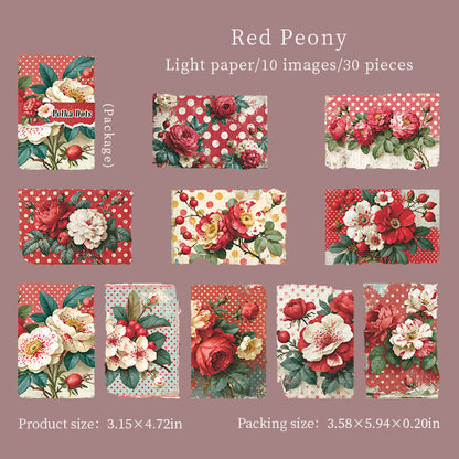 Richredblooms_creamywhitepetals_andvintageredpolkadots