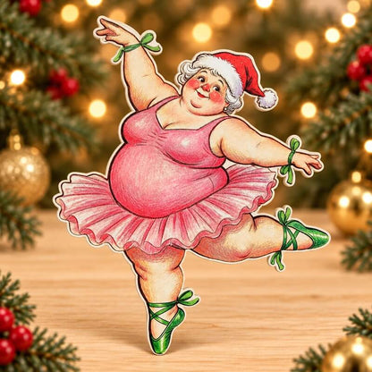 SantaClausballerinacardstockcutoutsforChristmasscrapbooking