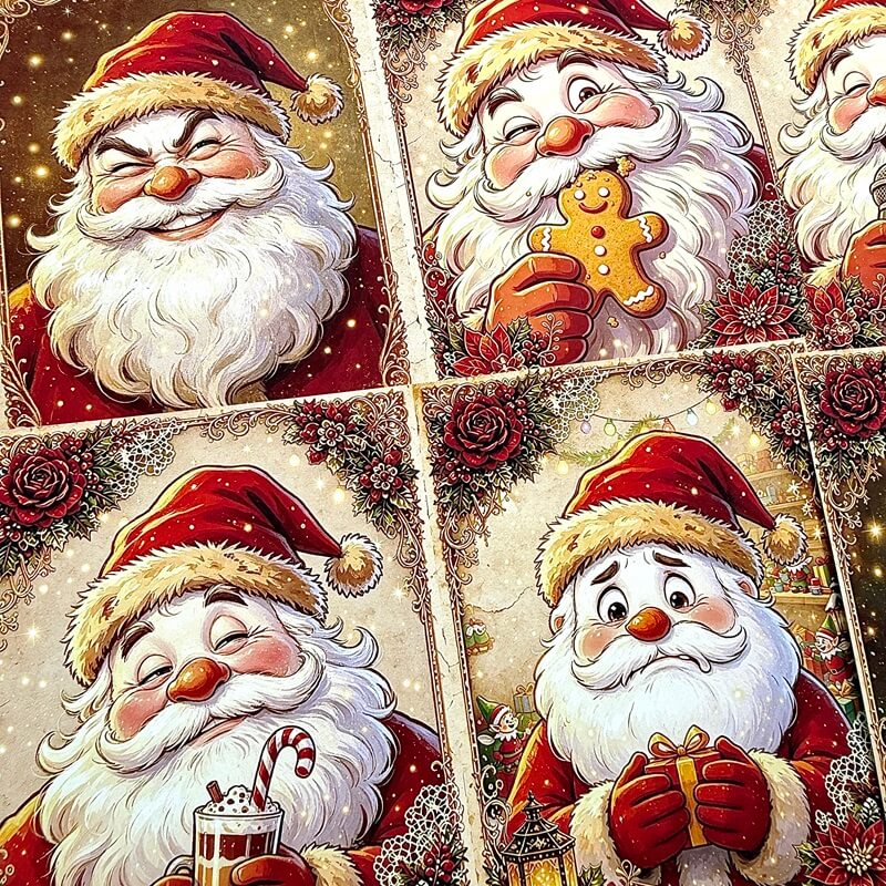 SantaClausscrapbookpaperforChristmascrafts