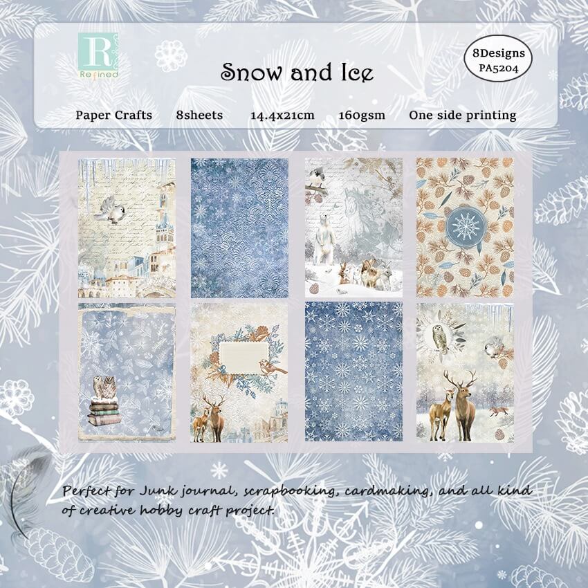 Snow Paper Sheets Snow and Ice material paper – loloyaya