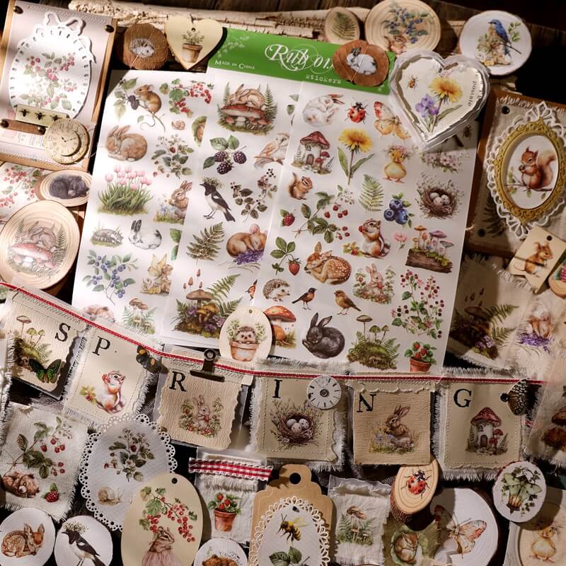 SpringForestAnimal-Rub-OnSticker-Scrapbook-1