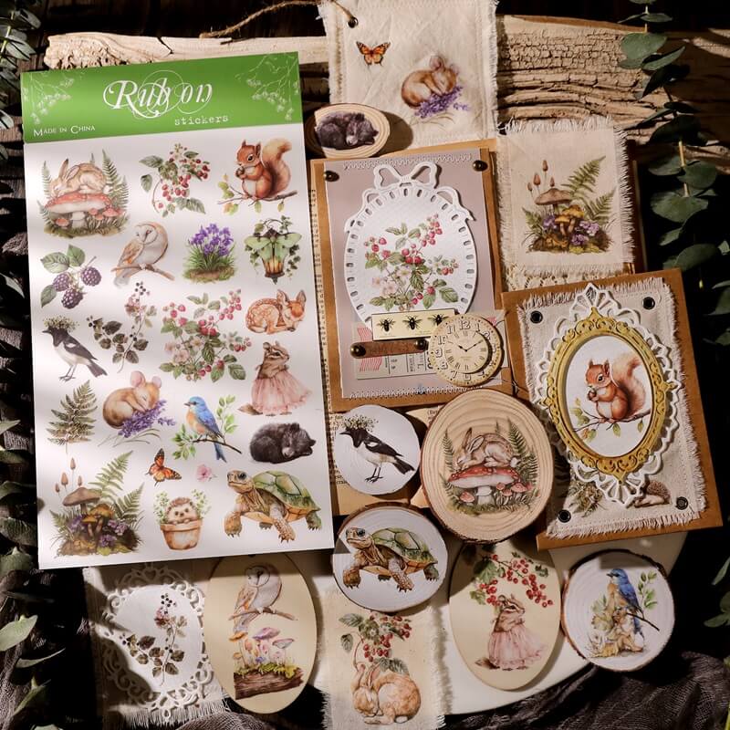 SpringForestAnimal-Rub-OnSticker-Scrapbook-2