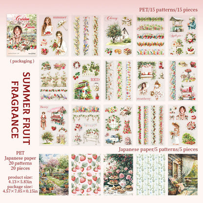SummerFruitFragrancestickerbookwithstrawberries_cherriesandgardenscenes