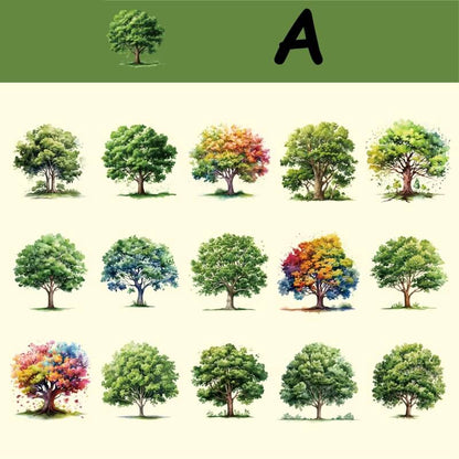 TreeTheme-Stickers-Scrapbook-A