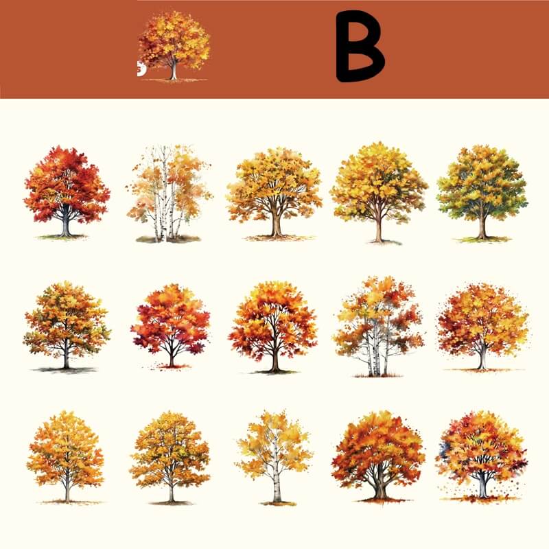 TreeTheme-Stickers-Scrapbook-B