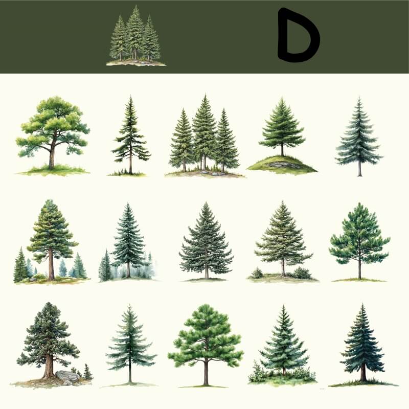 TreeTheme-Stickers-Scrapbook-D