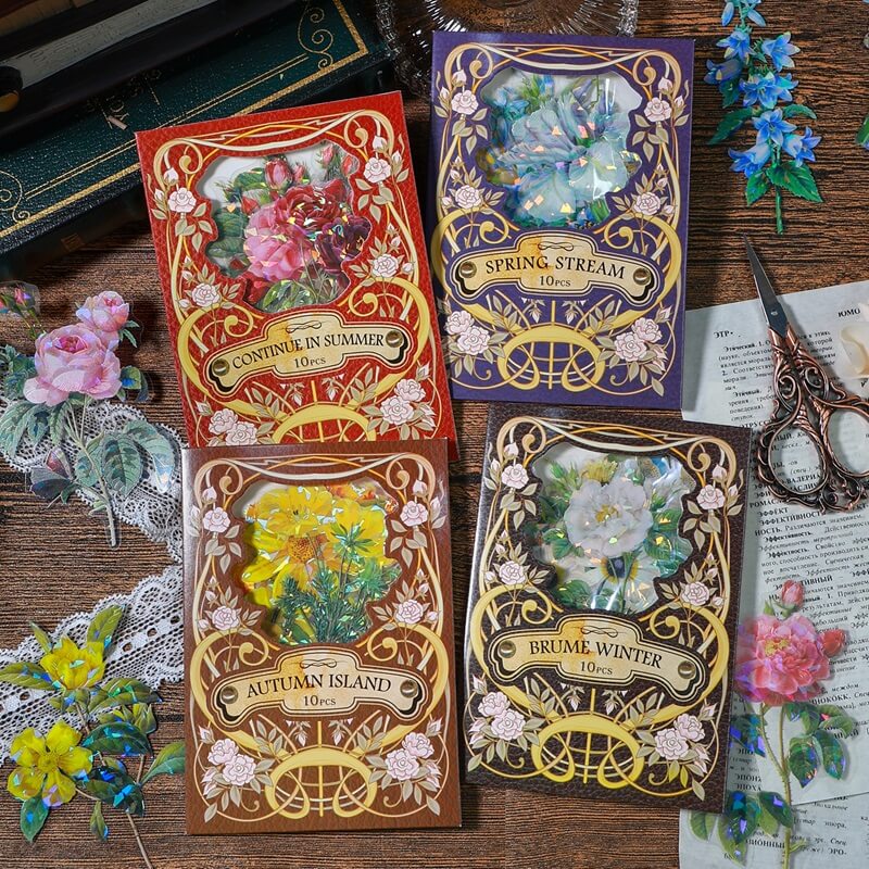 VintageBloomingFlowers-Stickers-Scrapbook