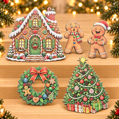 VintageChristmastreefireplaceandcottagecardstockcutouts