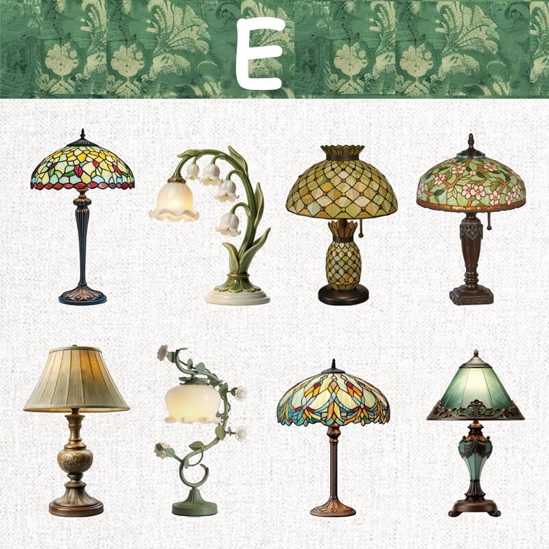 VintageLamps-HardCardStickers-Scrapbook-E