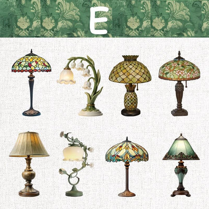 VintageLamps-HardCardStickers-Scrapbook-E