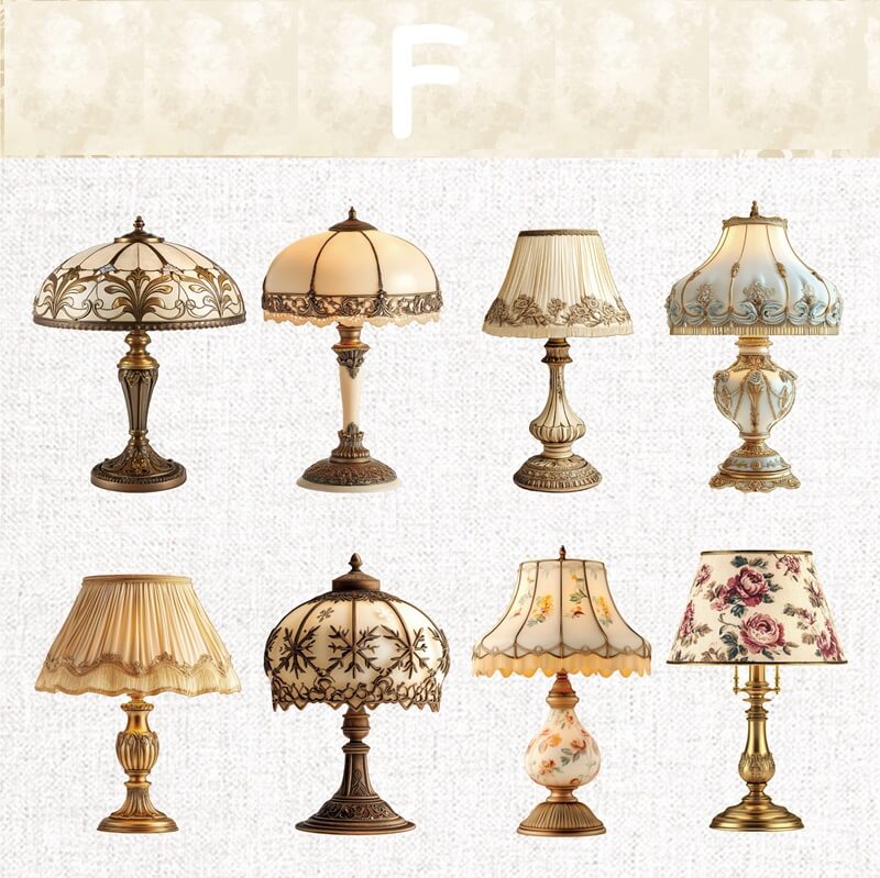 VintageLamps-HardCardStickers-Scrapbook-F