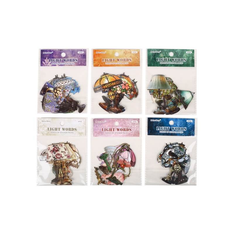 VintageLamps-HardCardStickers-Scrapbook