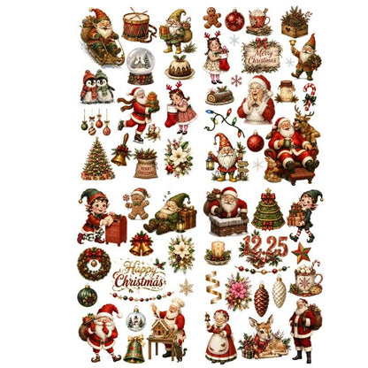VintageSantaChristmasUVtransferstickers