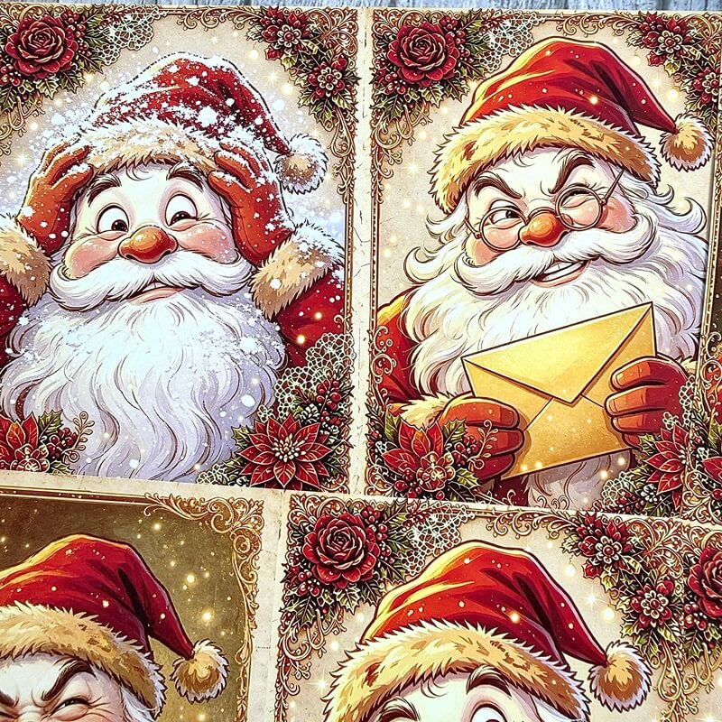 VintageSantaClausscrapbookpaper