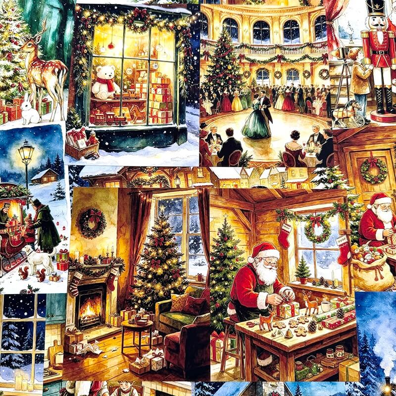 VintageSantapaperforChristmascardsandjunkjournals
