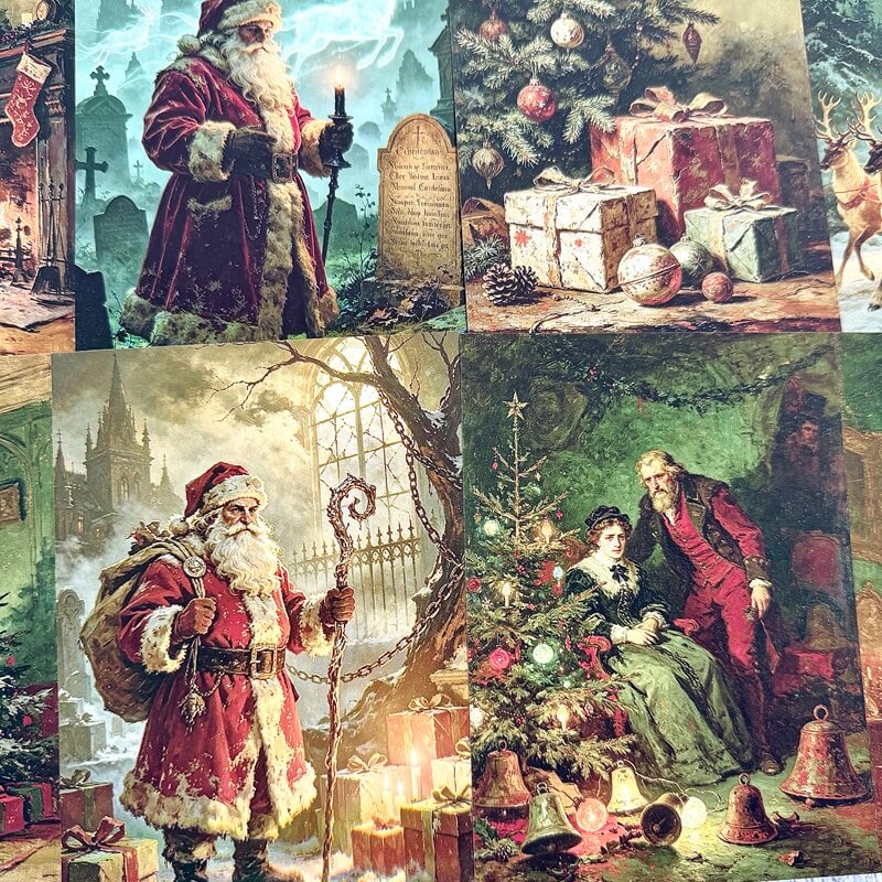 VintageVictorianChristmasScrapbookPaper-3