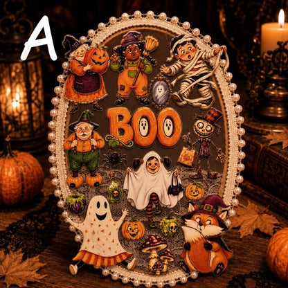 Vintage Halloween 3D embossed stickers -A style