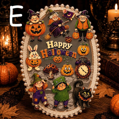 Vintage Halloween 3D embossed stickers -E style