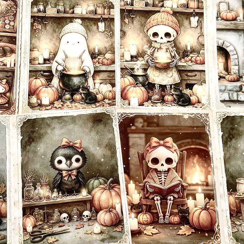 Vintage Halloween Scrapbook Paper