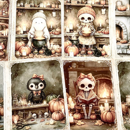 Vintage Halloween Scrapbook Paper