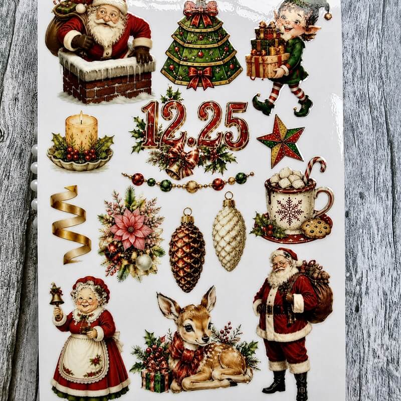 VintagereindeerChristmastransferstickers