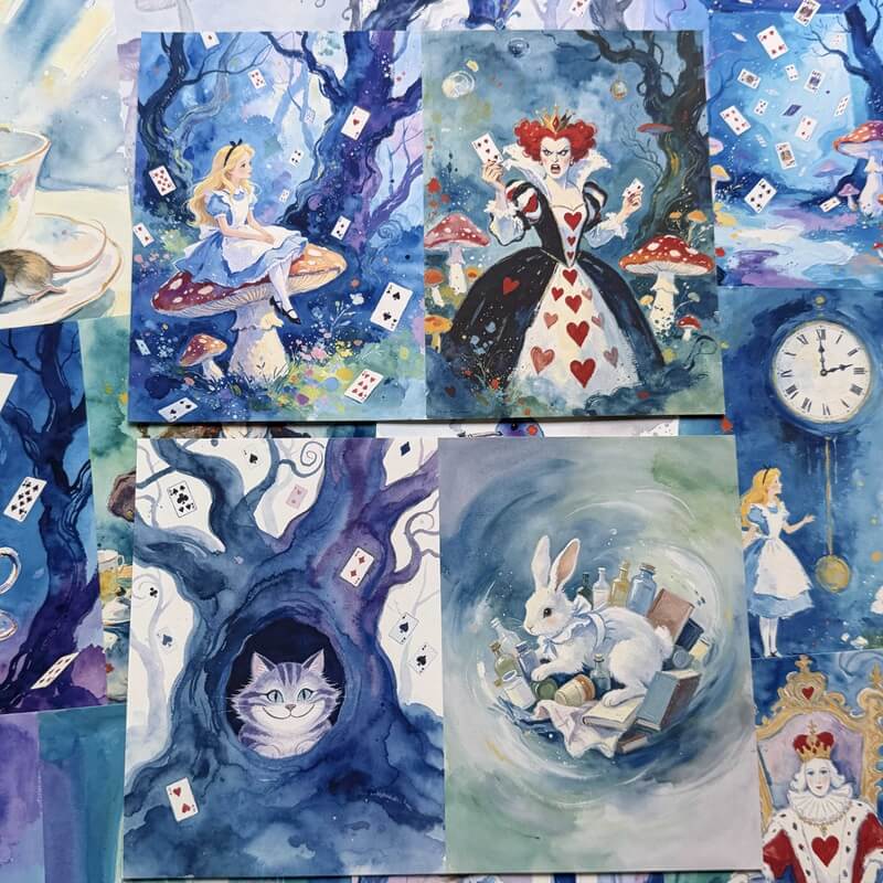 WatercolorAliceinWonderland-Paper-Scrapbook-2