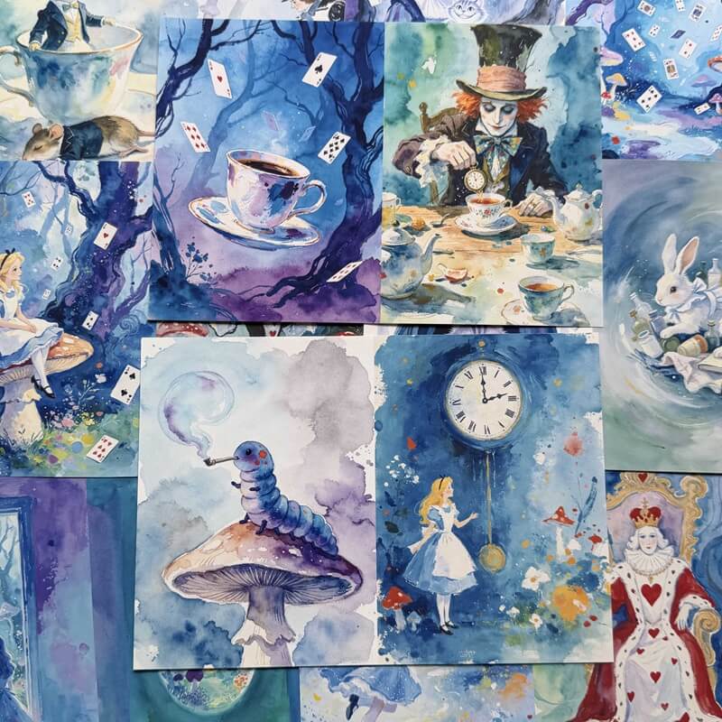 WatercolorAliceinWonderland-Paper-Scrapbook-3
