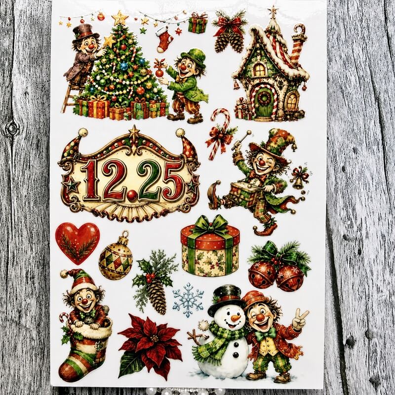 WhimsicalChristmasdecalswithvintageholidaycharacters