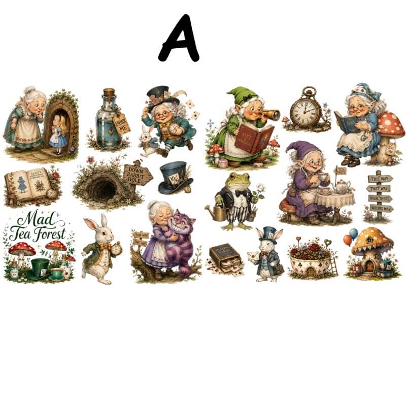 WonderlandTeaParty-3DEmbossedStickers-Scrapbook-A