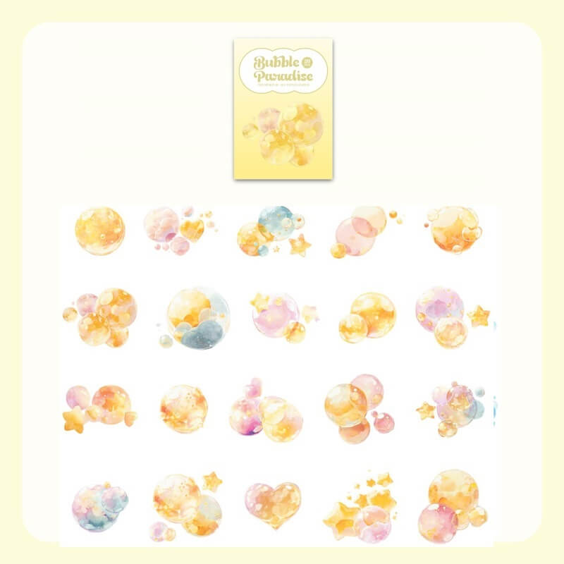 YellowDreamyBubble-Stickers-Scrapbook