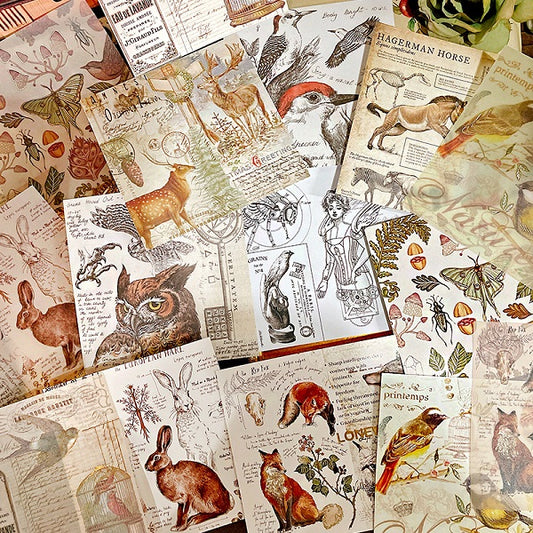 vintage stamping animal paper