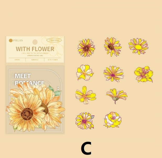 Stamping Large Flower Stickers
